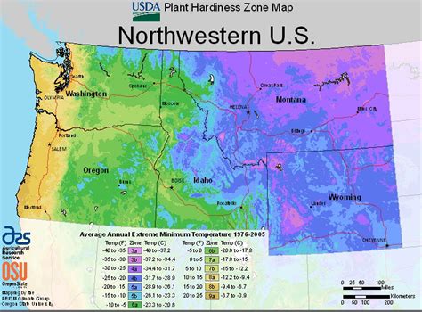 USDA Plant Hardiness Zone Maps by Region