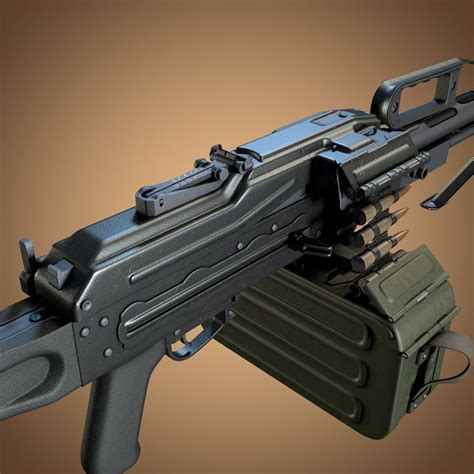 Pkp Pecheneg Machine Gun 3d Model 75 C4d Fbx Obj Free3d