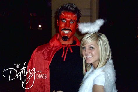 Devil shirt and pants, devil horns, devil tail and red devil skin! Couples Halloween Costume ideas