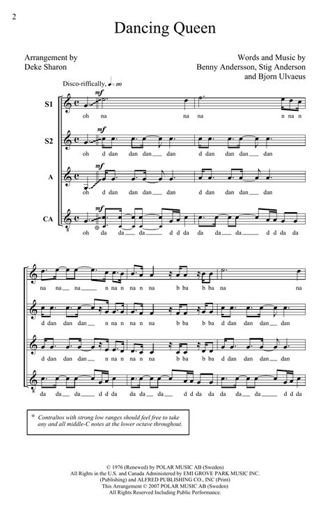 This song was performed by abba at a televised tribute to queen silvia and king gustaf xvi of sweden on the 18th of june 1976, the day before the couple got married. Dancing Queen (arr. Deke Sharon) Sheet Music | ABBA | SSAA ...