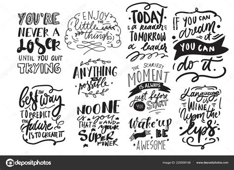 Motivation Quote Hand Lettering Modern Illustration For Your Design