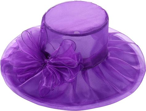 Tea Party Purple Fascinator Hat Organza Veil Fascinators Dress Top Hats