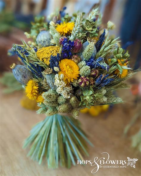creating an essentially classic bouquet dried wedding flowers essentially hops