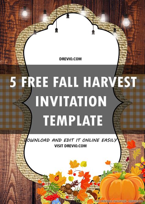 Free Printable Fall Harvest Festival For Birthday