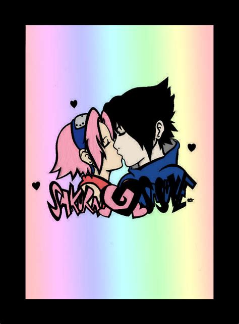 Sasusaku Kiss Coloured By Melikepizza On Deviantart