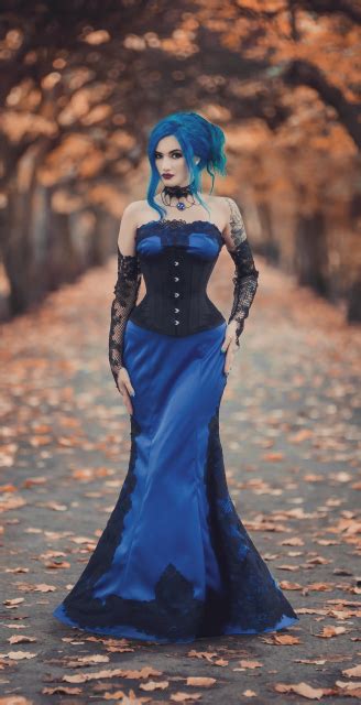 Blue Astrid Gothic Outfits Fashion Goth Beauty