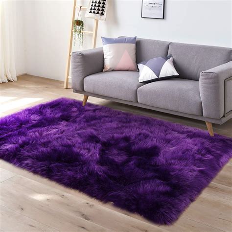 Yjgwl Super Soft Faux Fur Area Rug 3x5 For Bedroom