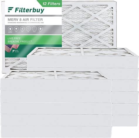 Filterbuy 20x30x4 Air Filter Merv 8 Pleated Hvac Ac Furnace Filters