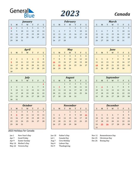 Free Printable Calendar 2023 Canada 2023 Calender