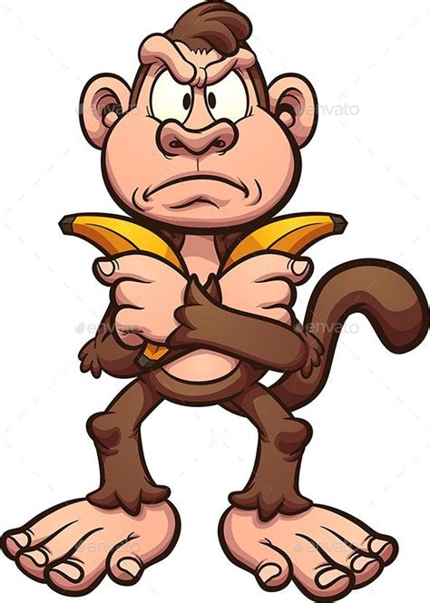 Angry Monkey Bananas Cartoon Monkey Monkey Drawing Monkey And Banana