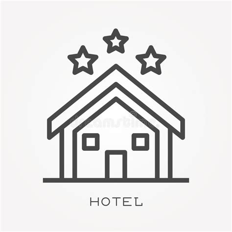 Los Iconos Fijaron Servicios De Hotel Etiquetas Engomadas Coloridas