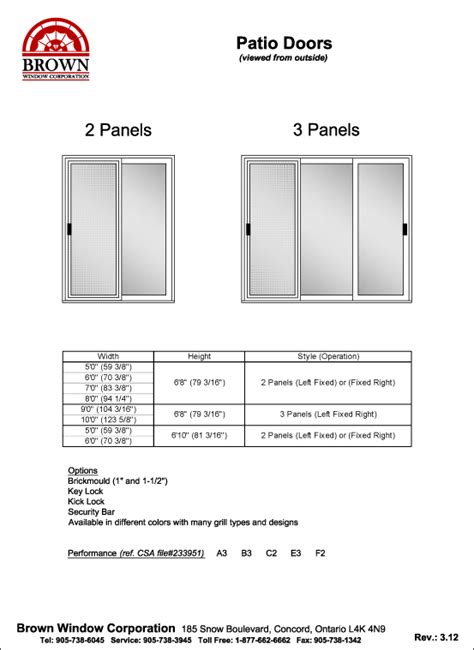 Standard Patio Sliding Door Measurements Patio Ideas