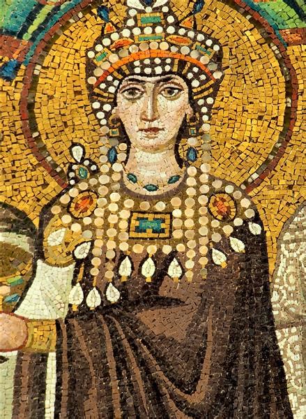 Mosaic Of Theodora C547 Byzantine Mosaics