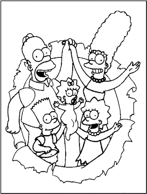 Free Printable Simpsons Dibujo Para Imprimir The Simpsons Coloring