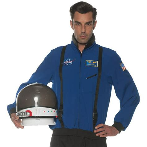 Blue Mens Adult Astronaut Costume Space Explorer Accessory Jacket