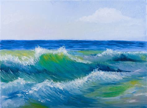 Sea Waves Painting By Victoria Shaad Wave Painting Seascape