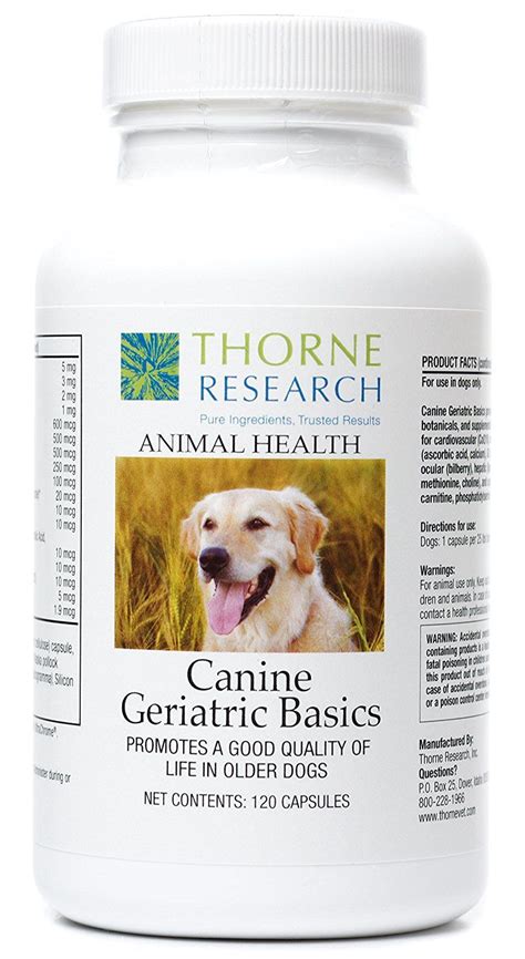 Thorne Research Veterinary Canine Geriatric Basics Promotes A Good