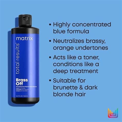 Matrix Brass Off Hair Mask 16 9oz Color Depositing And Repair For Color Treated Hair