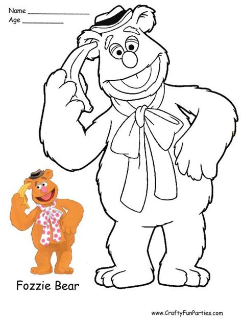 Color Fozzie Bear Muppets Fozzie Bear Bear Coloring Pages