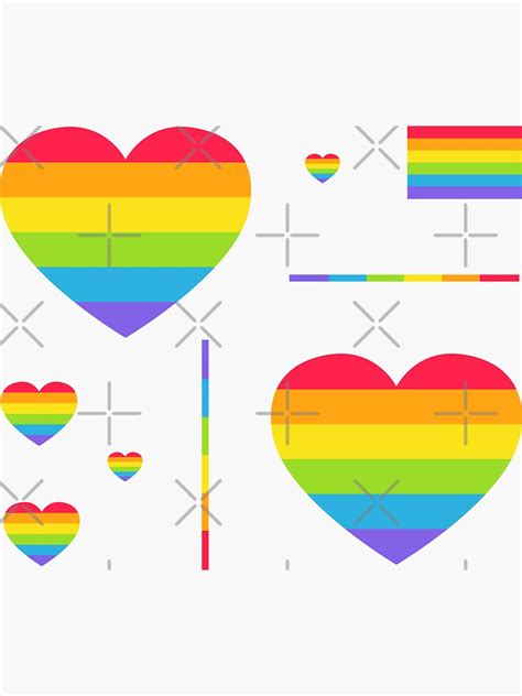 Lgbt Heart Shaped Modern Rainbow Flag Pastel Bright Colors Gay Lesbian