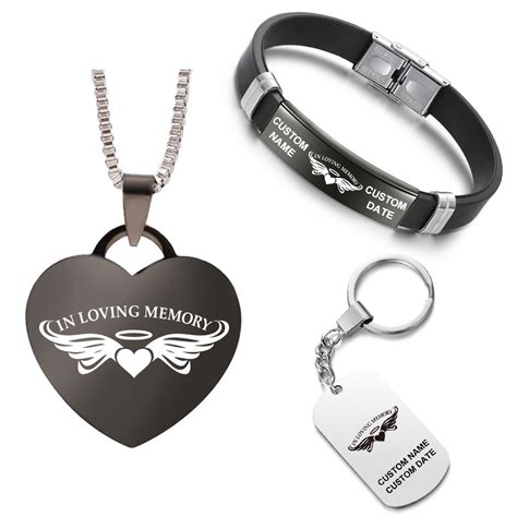 necklace bracelet keychain bundle ️ in loving memory pure faith ts