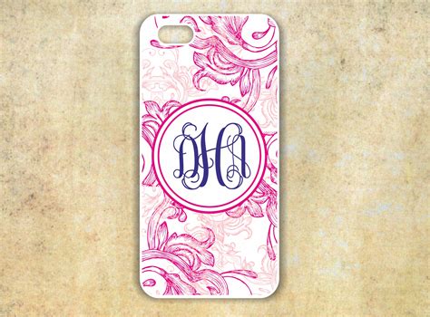 Monogrammed Damask Iphone5 Case Personalized Hard Cases For Iphones