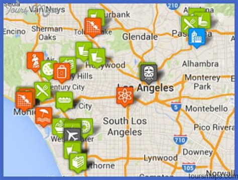 Los Angeles Map Tourist Attractions
