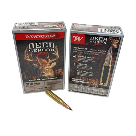 Winchester Deer Season Xp 308 150 Grain Polymer Tip Ammunition X308ds