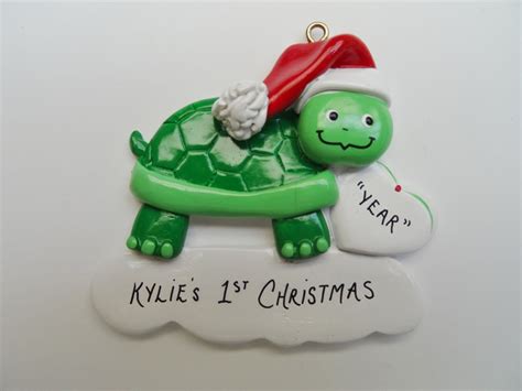 Personalized Turtle Christmas Ornament Pet Turtle Ornament Etsy