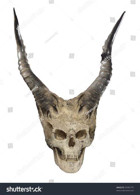 Evil Devil Skull Horns Isolated On Stock Photo 29382775 Shutterstock