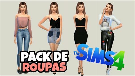 Mega Pack De Roupas Femininas The Sims 4 Youtube