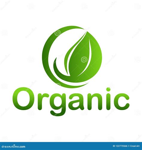 Organic Logogreen Logo Icon Vector Illustrationleaf Logo Icon Stock