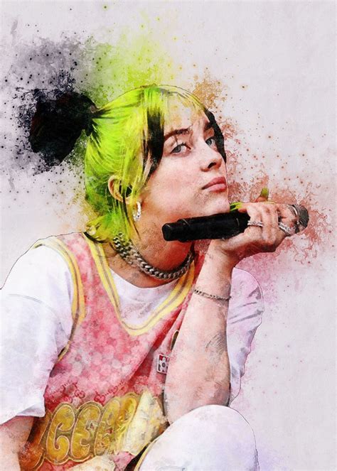 Billie Eilish Poster By Niceandbetter Studio Displate In 2021
