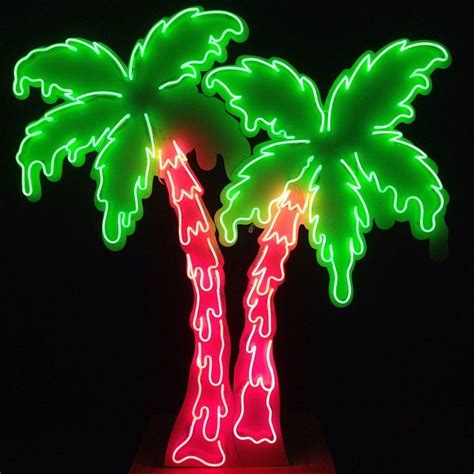 Brad Hansen Neon Melting Palm Trees Neon Neon Palm Tree Neon Sign Art