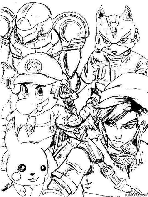 Discover Best Super Smash Brothers Coloring Pages Free To Print