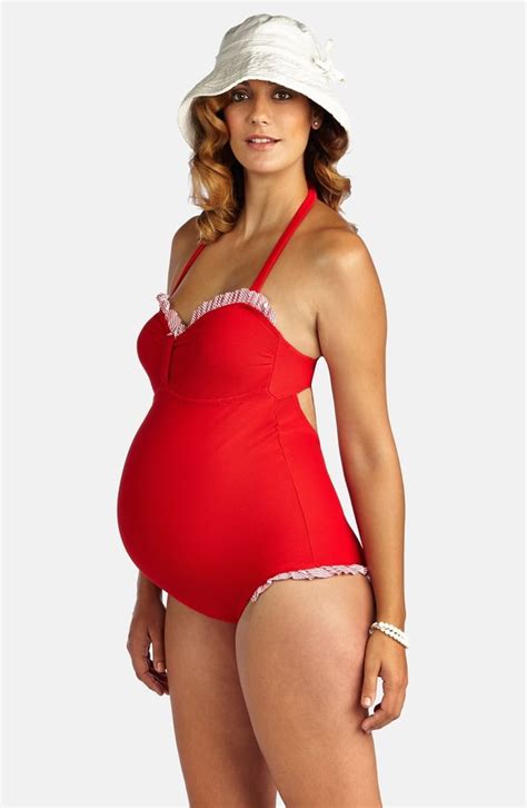Ruffle One Piece Maternity Swimsuit Maternity Swimsuits 2017