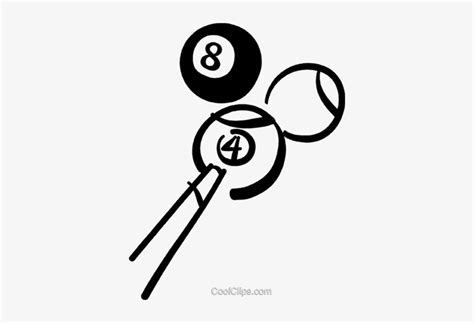 Pool Cue And Balls Royalty Free Vector Clip Art Illustration Sinuca