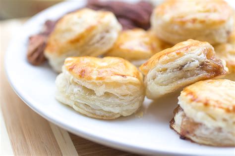 praline and brie puff pastry bites a sue chef