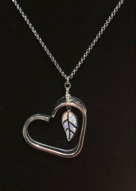 Spoon Heart Necklace Silverware Jewelry Necklace Leaf Etsy Fork