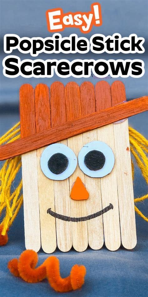 Diy Popsicle Scarecrows Craft Is So Cute Share Your Craft Scarecrow