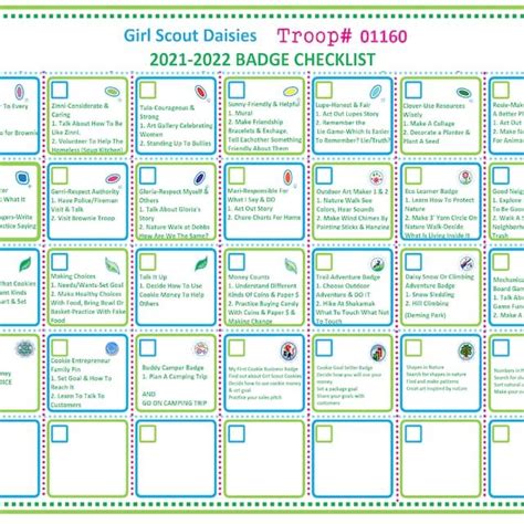 Junior Girl Scout Birthday Calendar Troop Fillable Printable Pdf