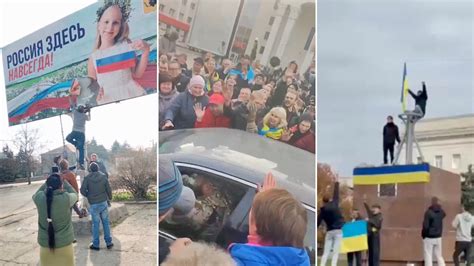 Ukrainian Soldiers Entering Kherson Are Greeted With Joy The New York Times