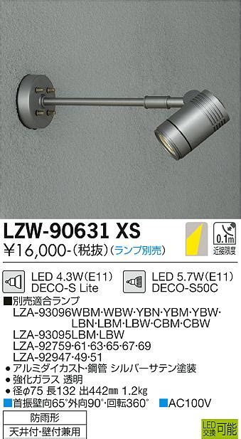 LZW 90631XS 施設照明 アウトドアライト LEDハイパワースポットライト 防雨形LEDランプタイプ DECO S E11口金