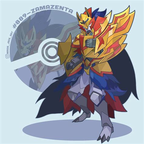 Artstation Zamazenta Armor With Turnaround Jack Burke Pokemon Human Form Pokemon