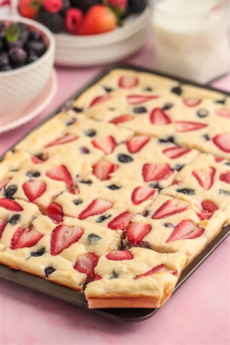 Berry Sheet Pan Pancakes Recipe Frugal Mom Eh Breakfast Dishes Eat