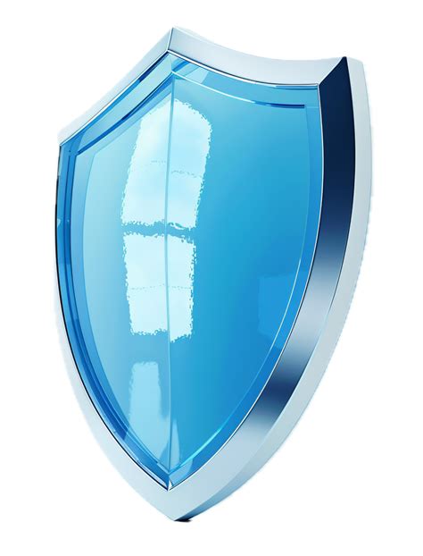 AI generated Blue Shiny Protective Shield Icon png 42654164 PNG