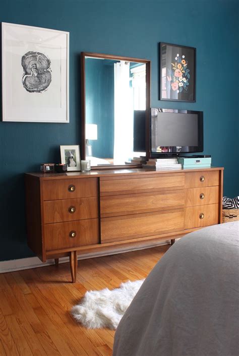 Mid Century Moody Bedroom The Reveal Design Evolving Modern Style