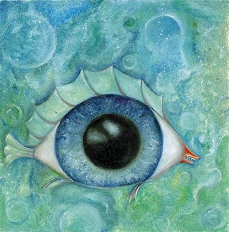 Amazon Com Surreal Eye Fish Contemporary Pop Surrealism Illustration
