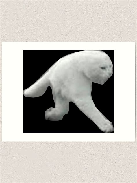Two Legged Cat Meme Art Print For Sale By Los Memes Redbubble