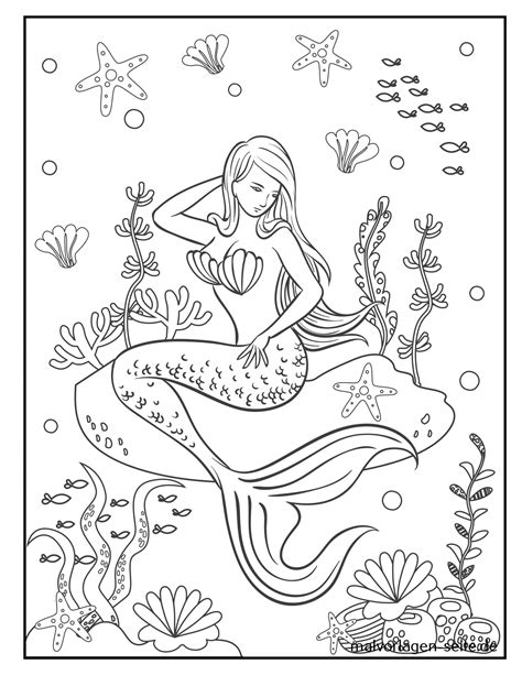 Meerjungfrauen Ausmalbilder Ausmalbild Malvorlage Meerjungfrau Mit My Xxx Hot Girl